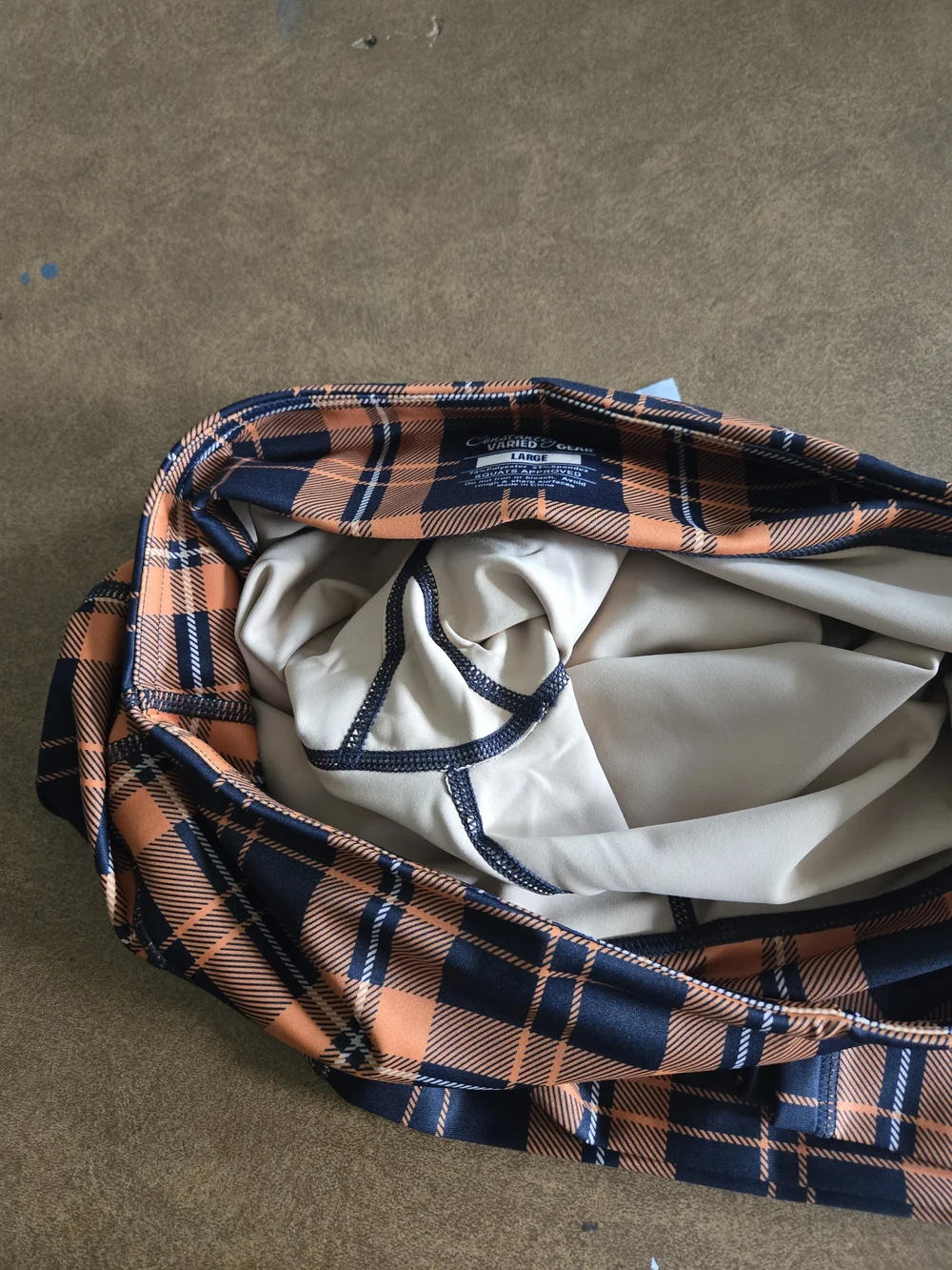 Constantly Varied Gear Orange and Black Plaid Leggings - Picture 2 of 2